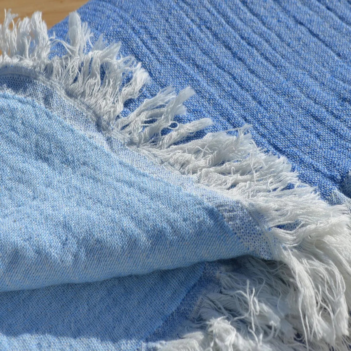 Muslin Blue Turkish towel