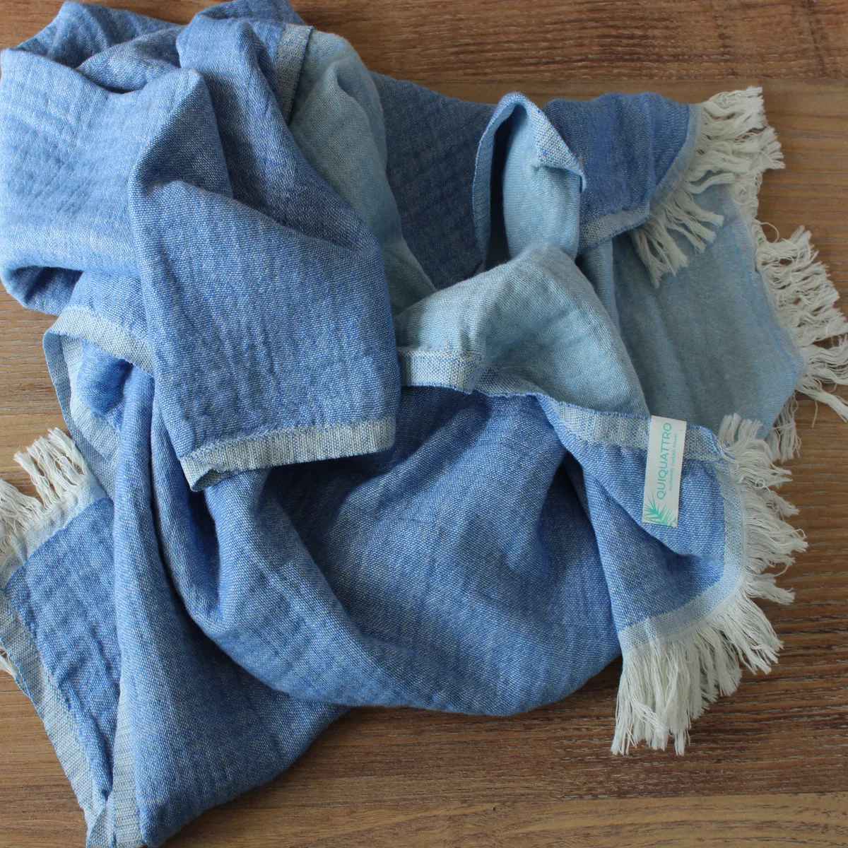 Muslin Blue Turkish towel