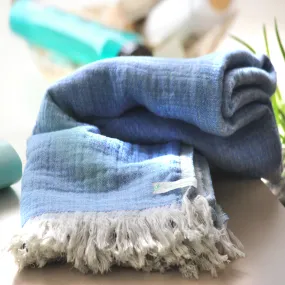 Muslin Blue Turkish towel