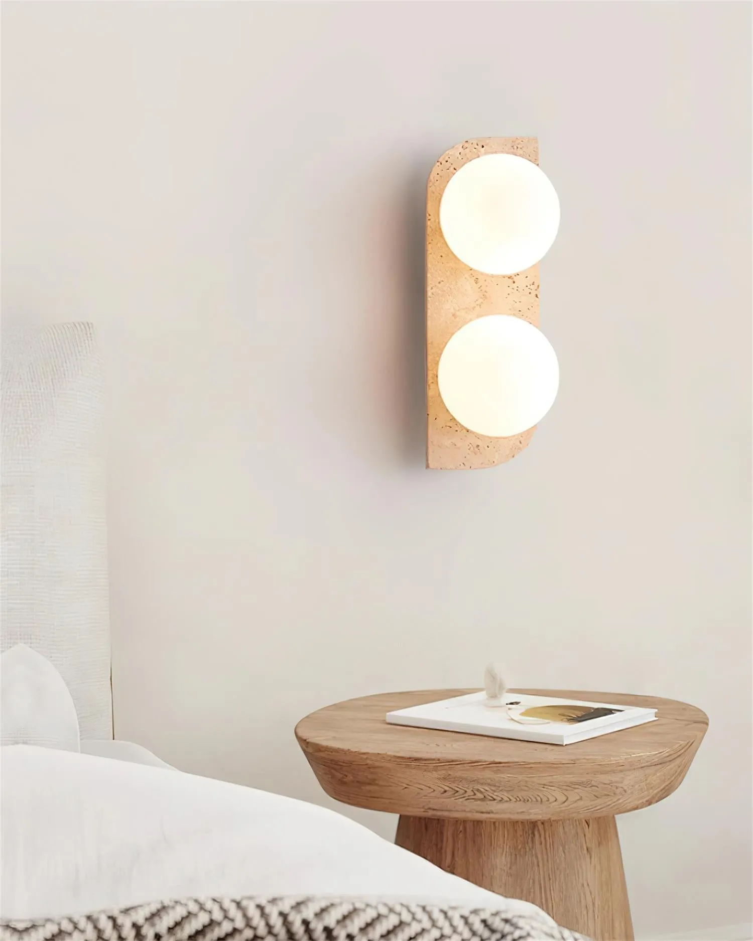 Neptune Travertine Wall Lamp