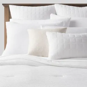 New - 12pc Queen Micro Texture Comforter & Sheet Bedding Set White - Threshold