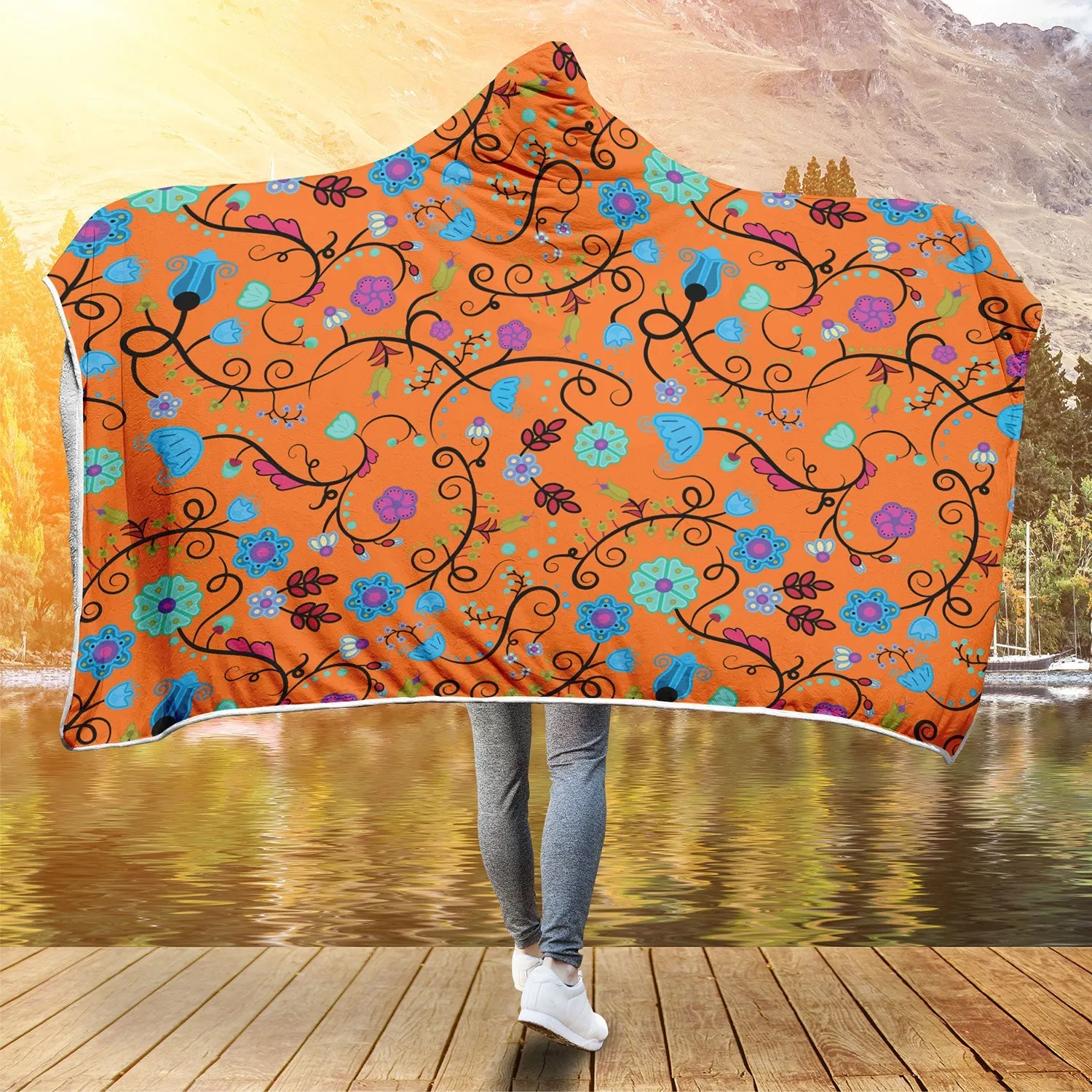 Nipin Blossom Carrot Hooded Blanket