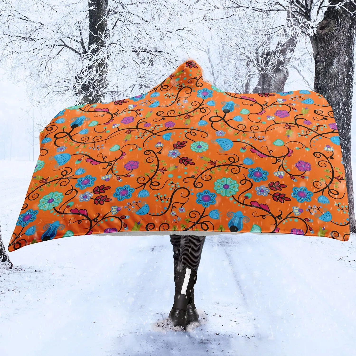 Nipin Blossom Carrot Hooded Blanket