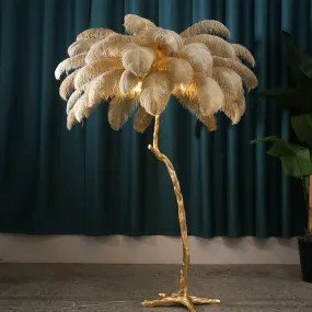 Nordic LED Floor and Table Lamp with Feather Design