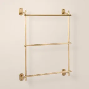 Open Box - Wall-Mounted Brass Ladder Towel Rack Antique Finish - Hearth & Hand with Magnolia