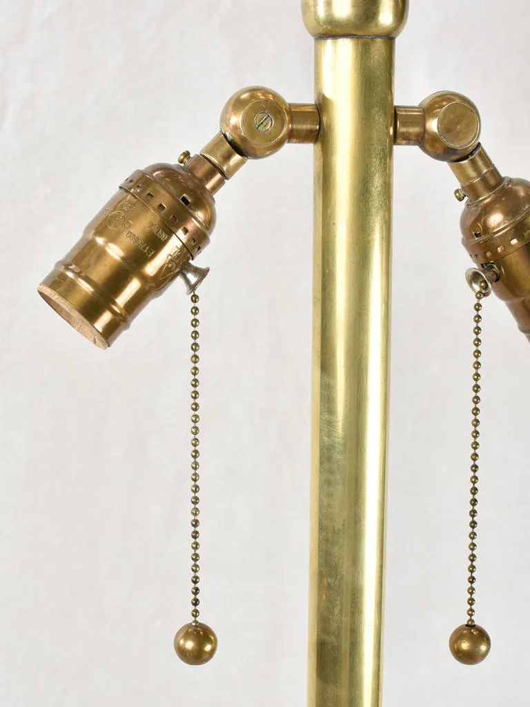 Pair of elegant brass floor lamps 72"