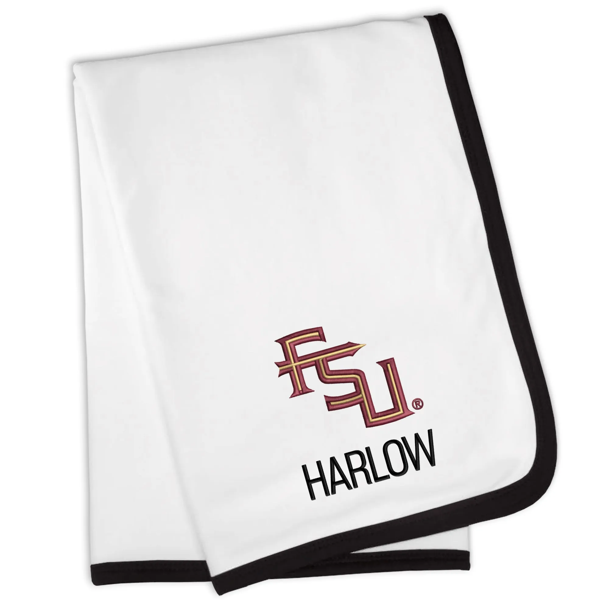 Personalized Florida State Seminoles Stacked Logo Blanket