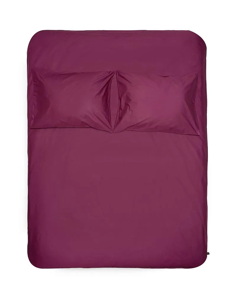 Pima Cotton Percale Bedding in Aubergine Color