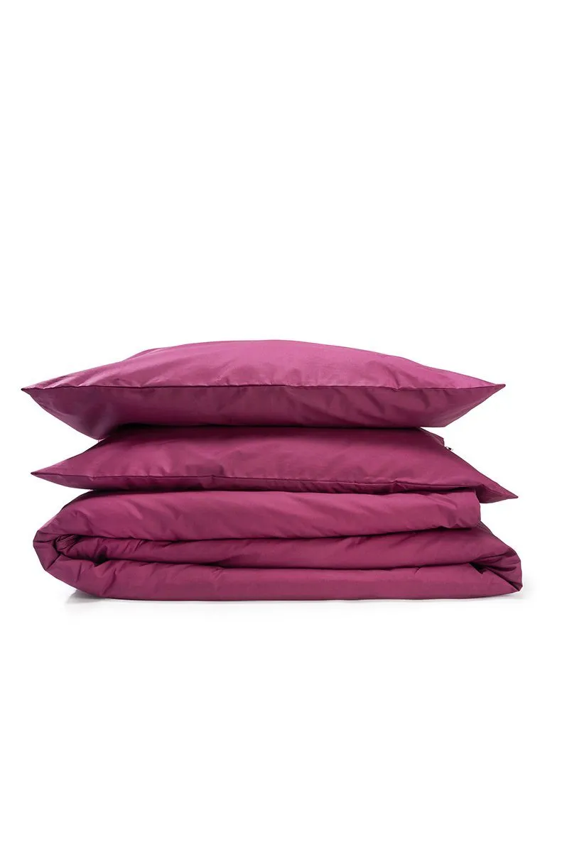 Pima Cotton Percale Bedding in Aubergine Color