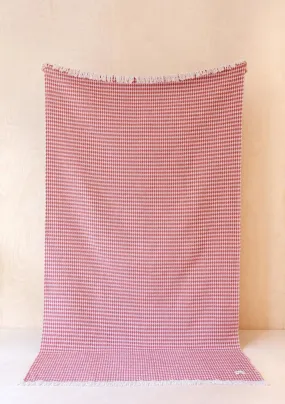 Pink Argyle Cotton Throw