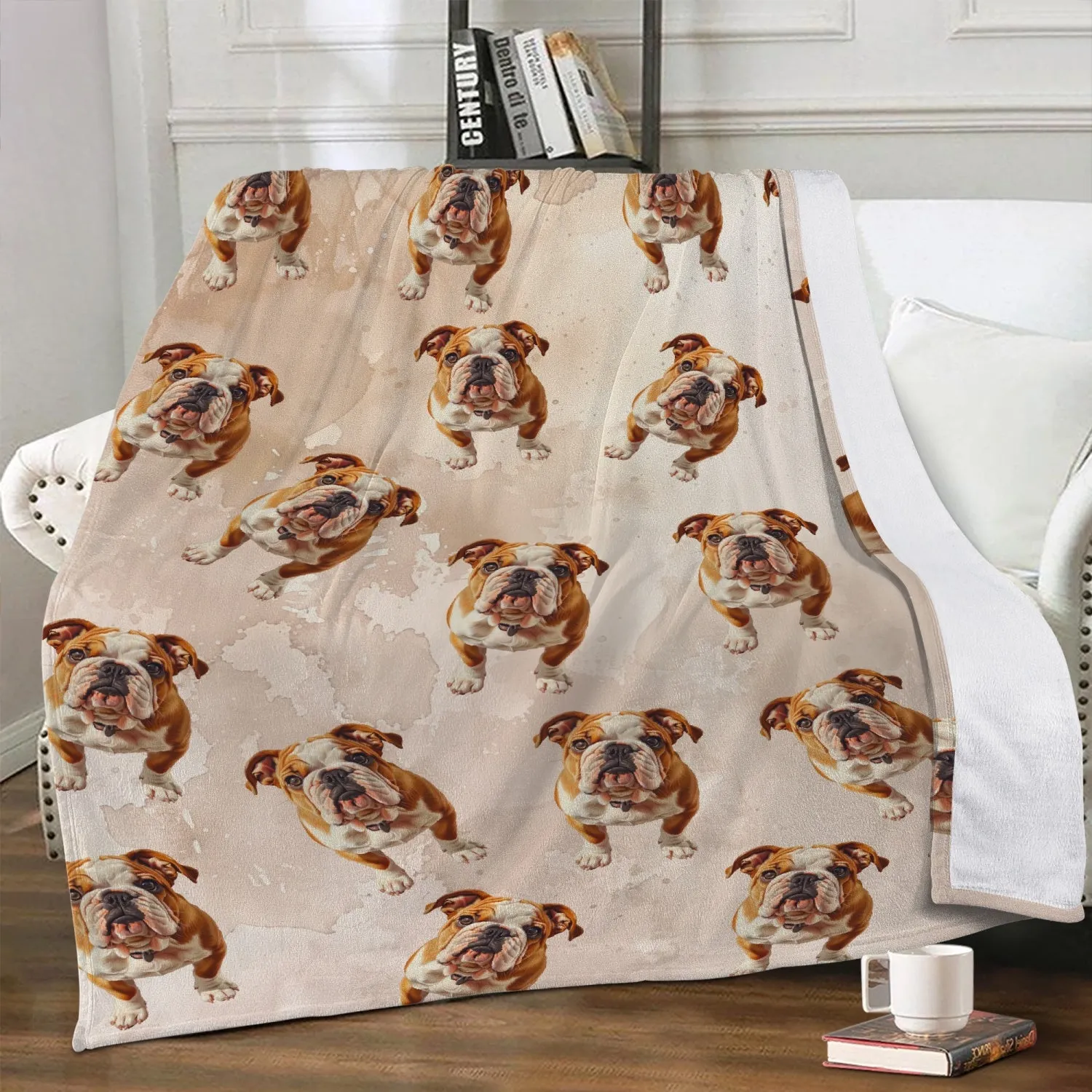 Plush Throw Blanket - English Bulldog