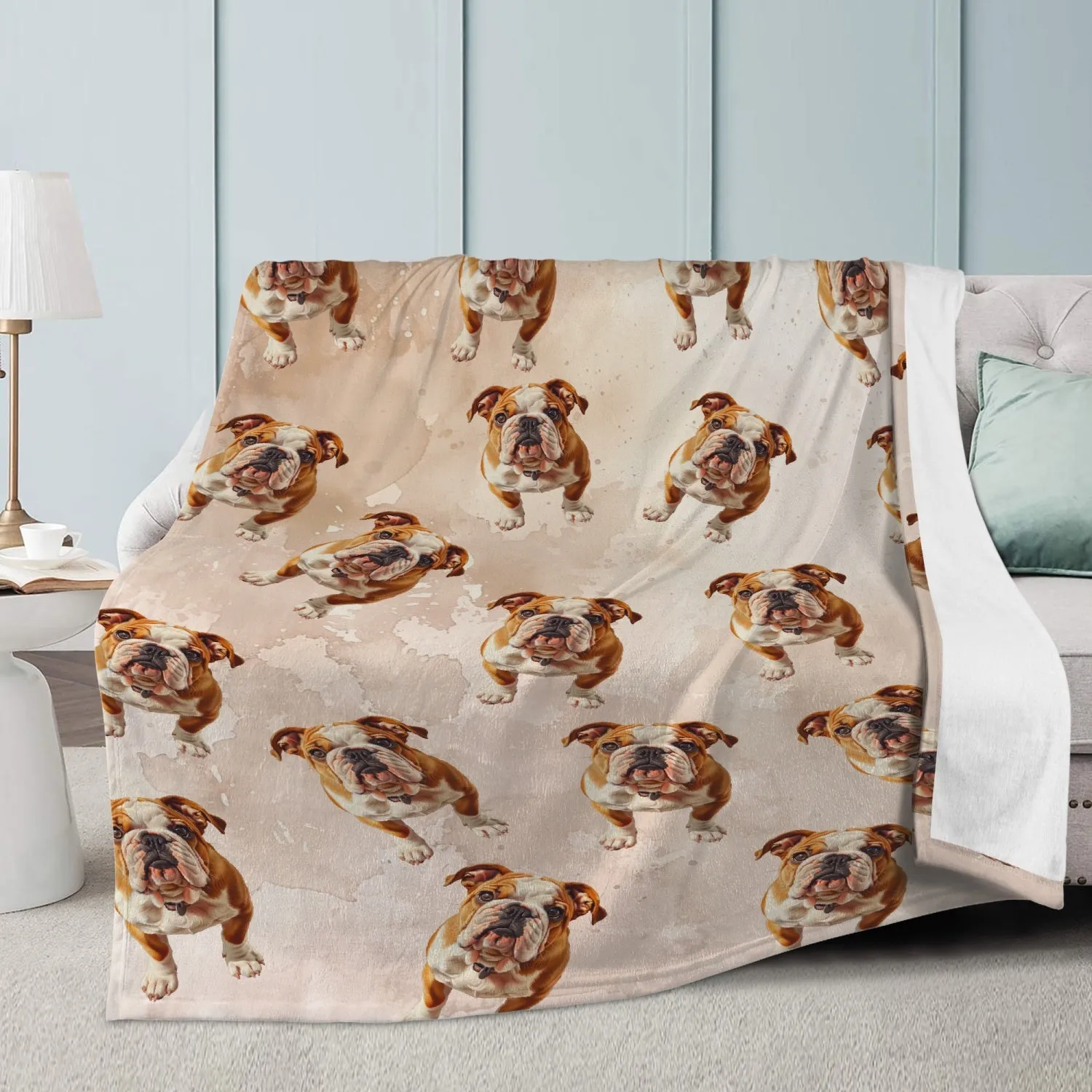 Plush Throw Blanket - English Bulldog