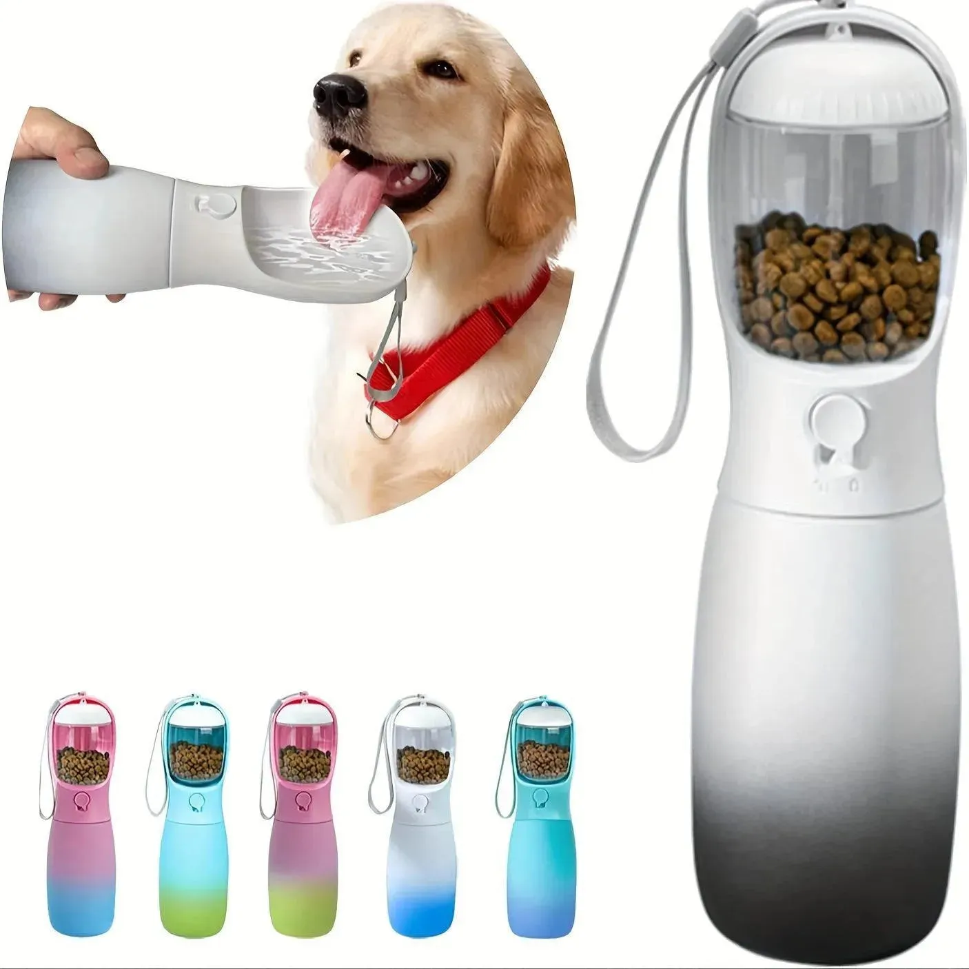 Portable Dog Water Bottle & Food Dispenser