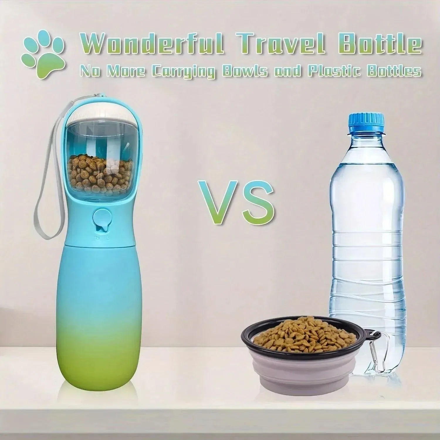 Portable Dog Water Bottle & Food Dispenser