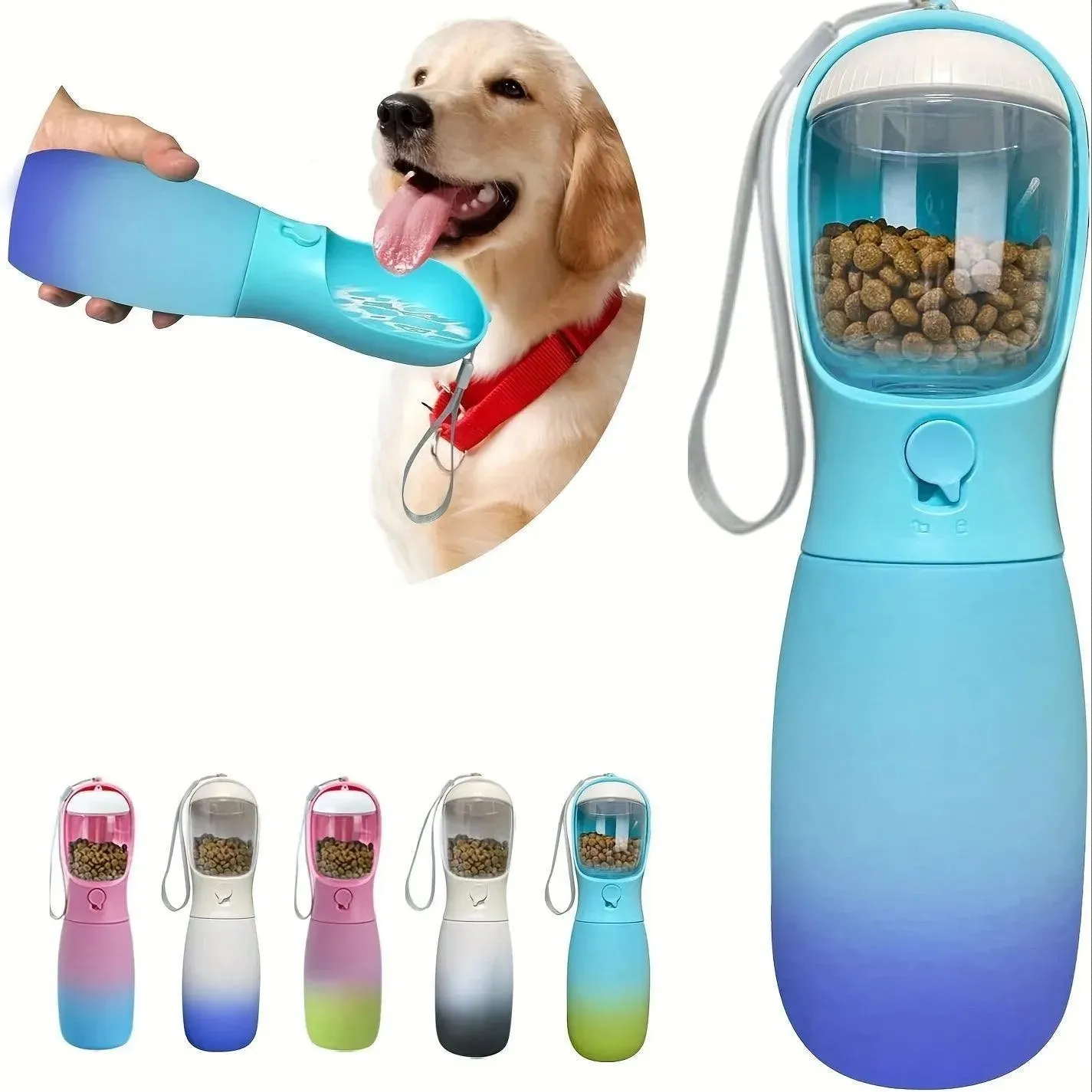 Portable Dog Water Bottle & Food Dispenser