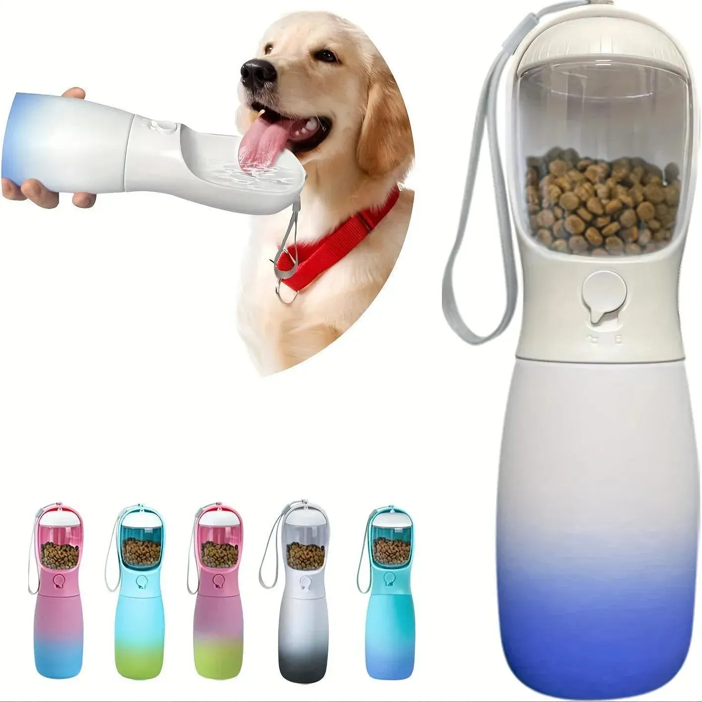 Portable Dog Water Bottle & Food Dispenser