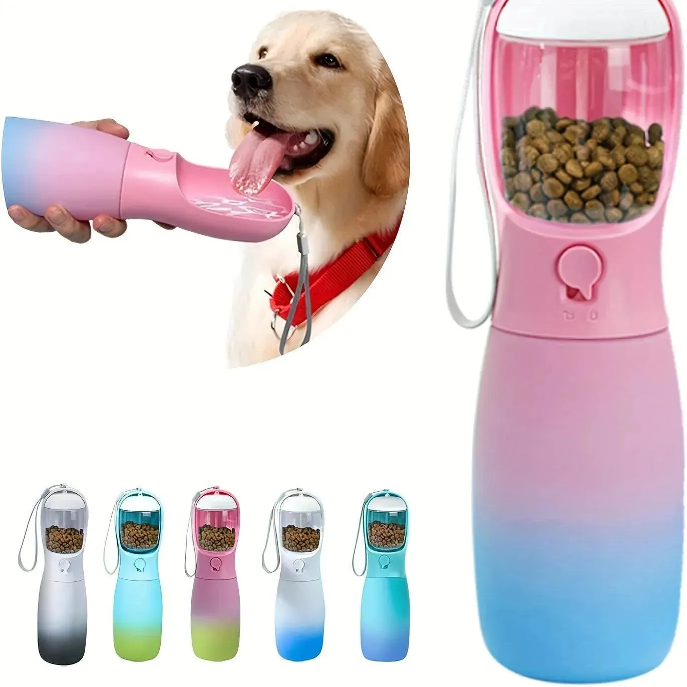 Portable Dog Water Bottle & Food Dispenser