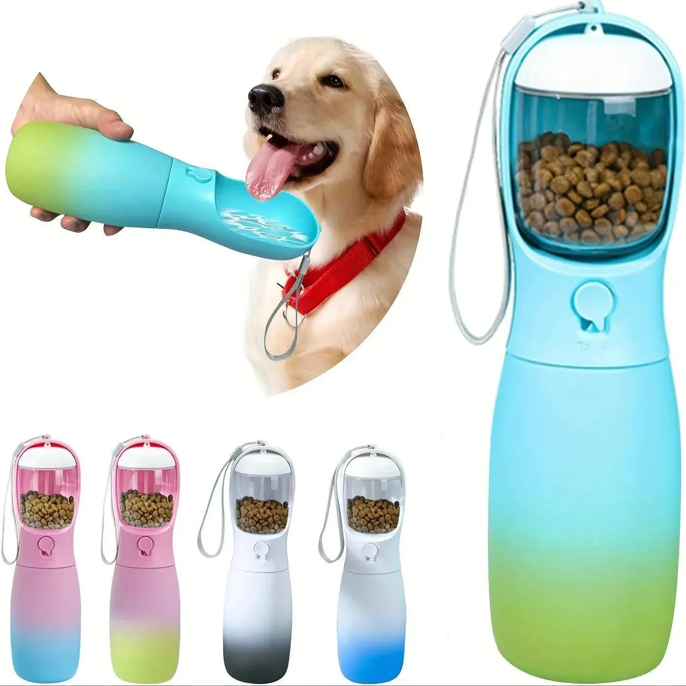 Portable Dog Water Bottle & Food Dispenser