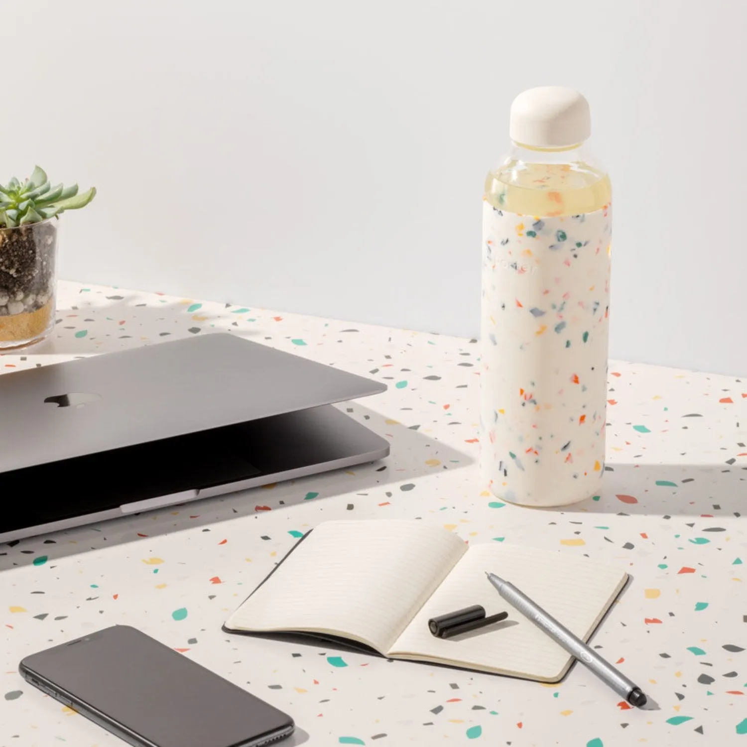 porter | glass bottle | terrazzo cream - LC