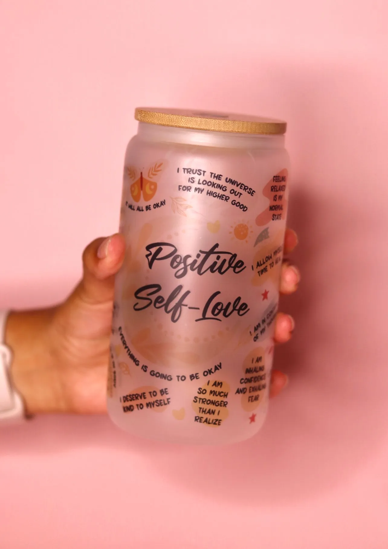 Positive Affirmations Frosted Cup