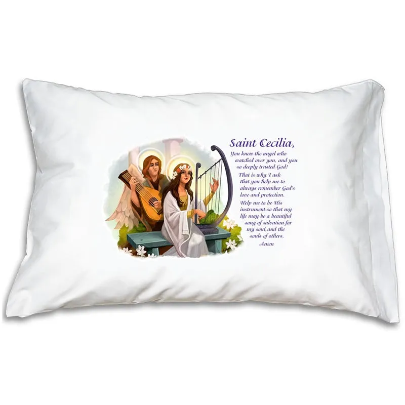 Prayer Pillowcase - St. Cecilia