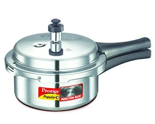 Prestige Popular Plus Induction Base Pressure Cooker, 2 Litres, Silver