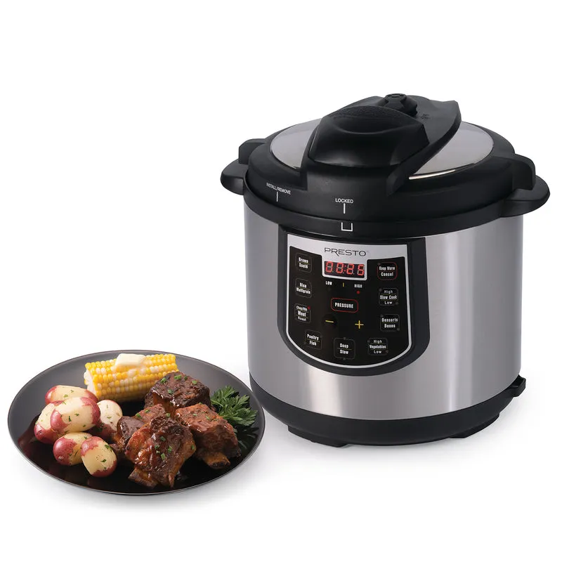 Presto Aluminum Pressure Cooker 6 qt Silver