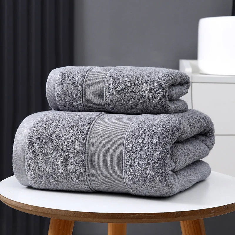 Product Title: Ultra-Absorbent, Thick Cotton Bath Towel for Quick-Drying Experience