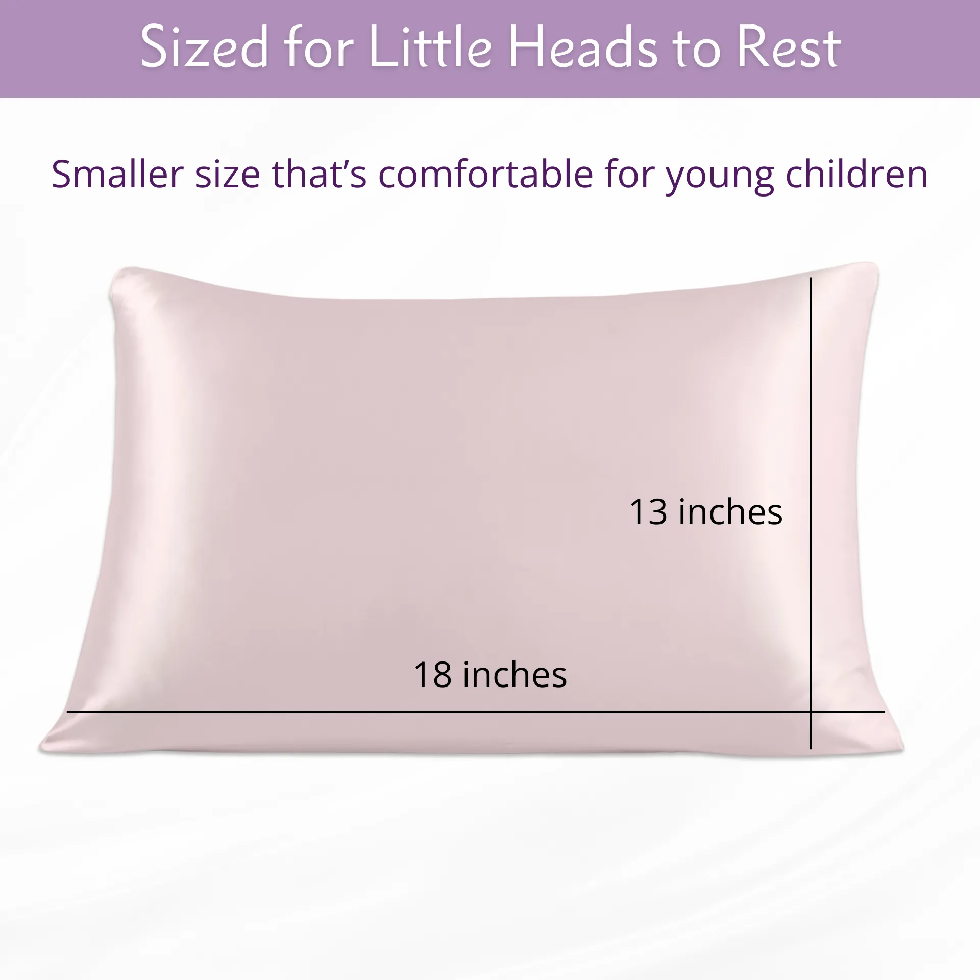 Pure Silk Toddler Pillowcase - Lullaby Pink