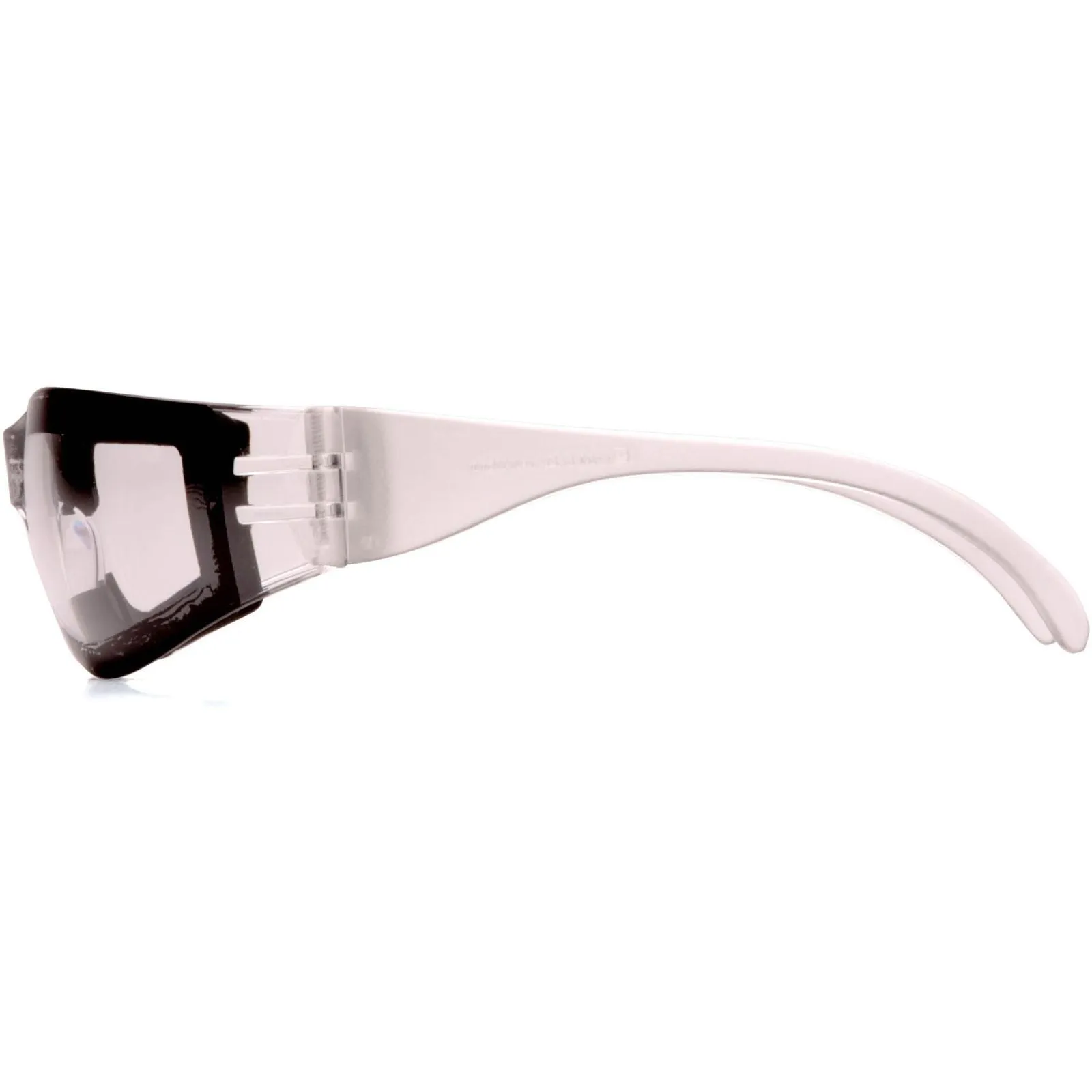 Pyramex Intruder Safety Glasses with Full Foam Padding, Clear Anti-Fog Lens, S4110STFP, 1 Pair