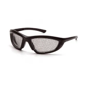 Pyramex SB76WMD Trifecta Punched Steel Glasses, Black Frame, Steel Mesh Lens, 1 Each