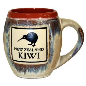 Reactive Glaze Kiwi Mug-Red