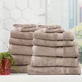 Renee Taylor Stella 14 Piece Pewter Towel Pack