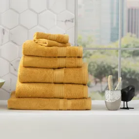 Renee Taylor Stella 7 Piece Mustard Towel Pack