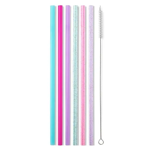 Reusable Straw Set  Cloud Nine Glitter S191 ts cdgl