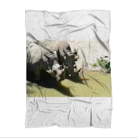 Rhinos Sublimation Throw Blanket