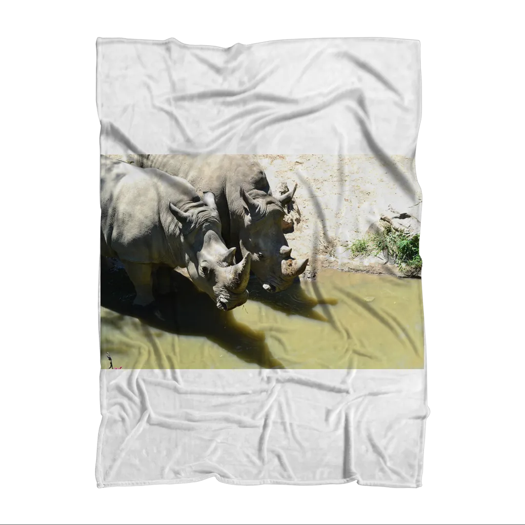 Rhinos Sublimation Throw Blanket