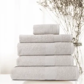 Royal Comfort 5 Piece Cotton Bamboo Towel Set 450GSM Luxurious Absorbent Plush  Sea Holly