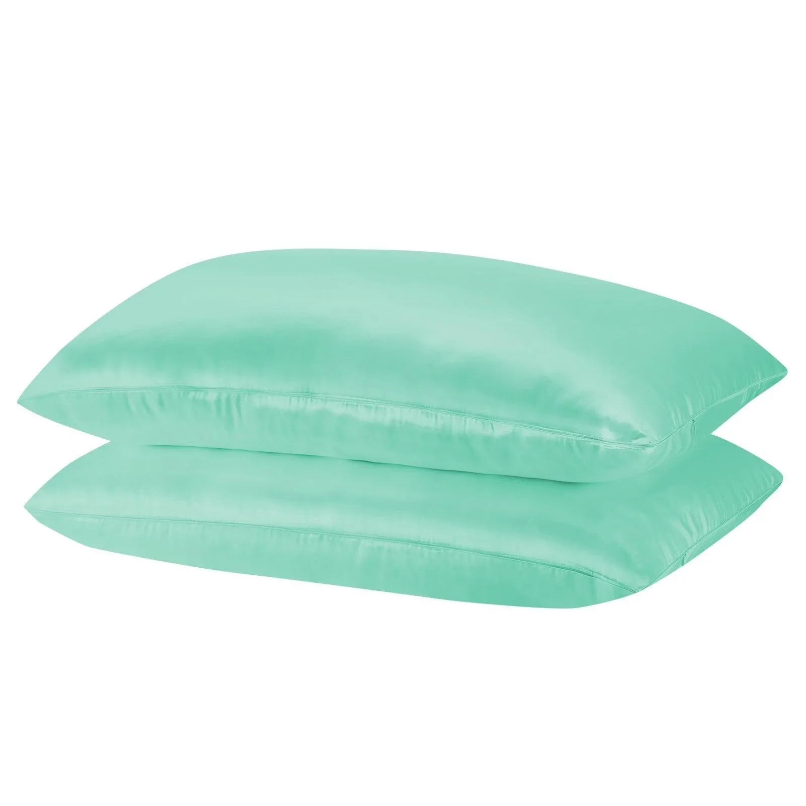 Royal Comfort Mulberry Soft Silk Hypoallergenic Pillowcase Twin Pack 51 x 76cm - Mint