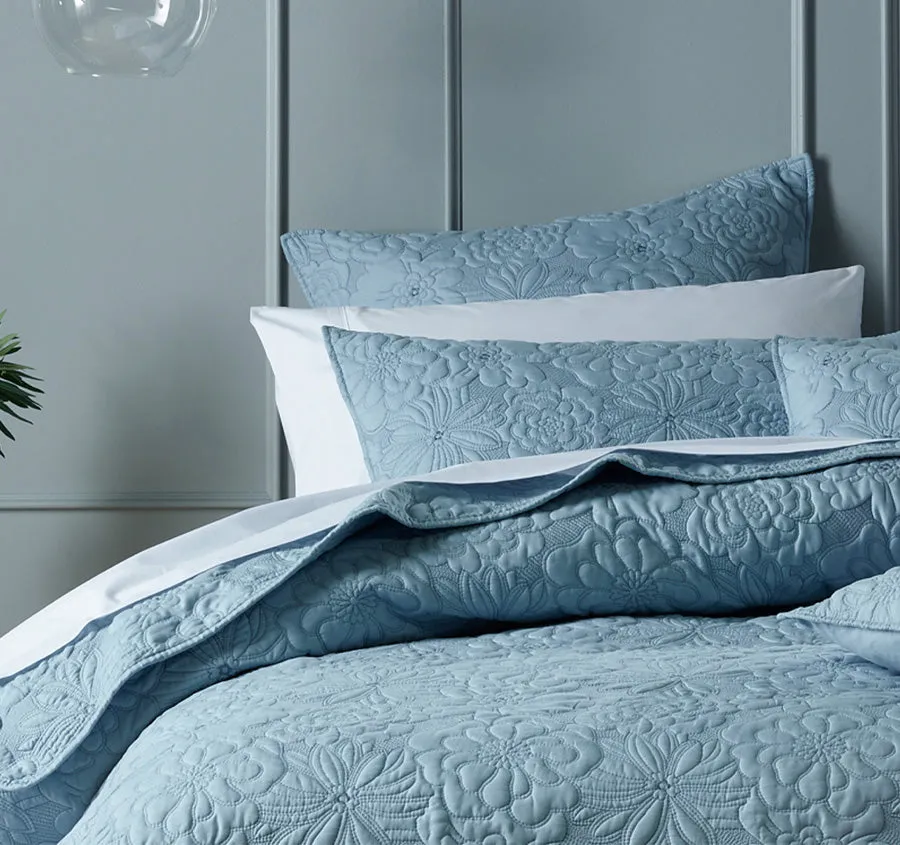 Sabrina European Pillowcase Provincial Blue