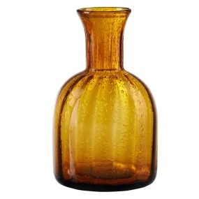 Savannah Bubble Glass Carafe - Amber