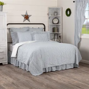 Sawyer Mill Blue Ticking Stripe  Quilt Coverlet