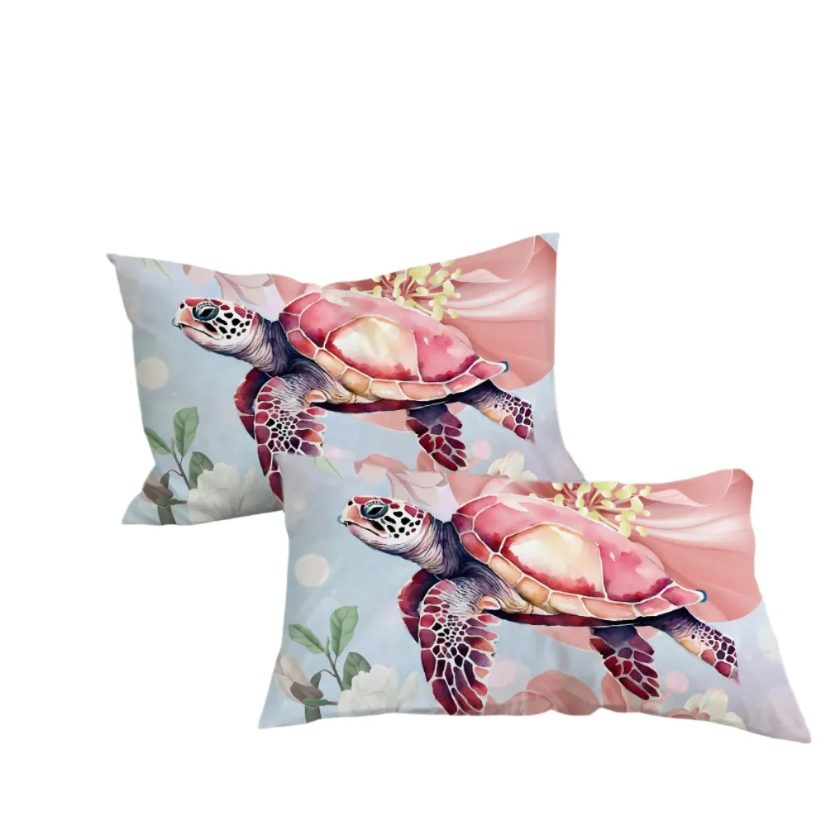 Sea Turtle Blossoms Bedding Set