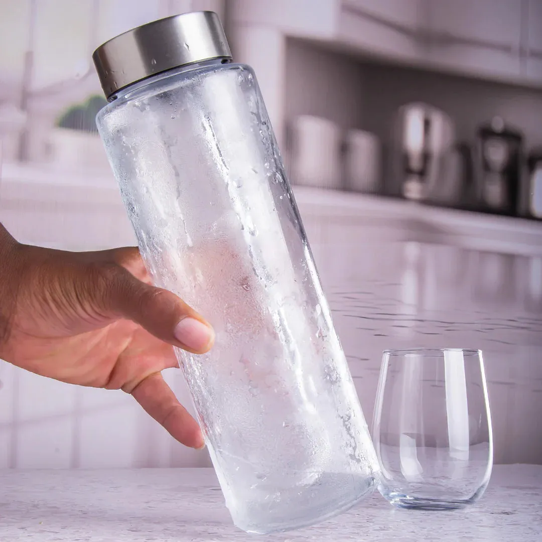 Simax Glass Borosilicate Drinking Water Bottle 1L