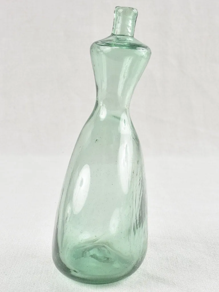 Small antique blown-glass lamb's milk bottle 8¼"