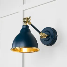 Smooth Brass Brindley Wall Light in Dusk | From The Anvil