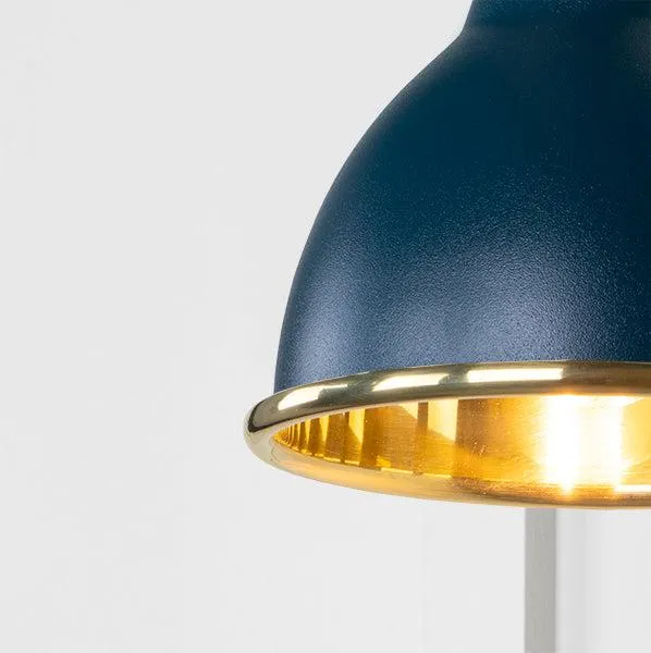 Smooth Brass Brindley Wall Light in Dusk | From The Anvil