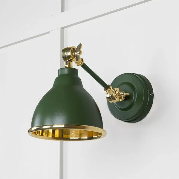 Smooth Brass Brindley Wall Light in Heath | From The Anvil