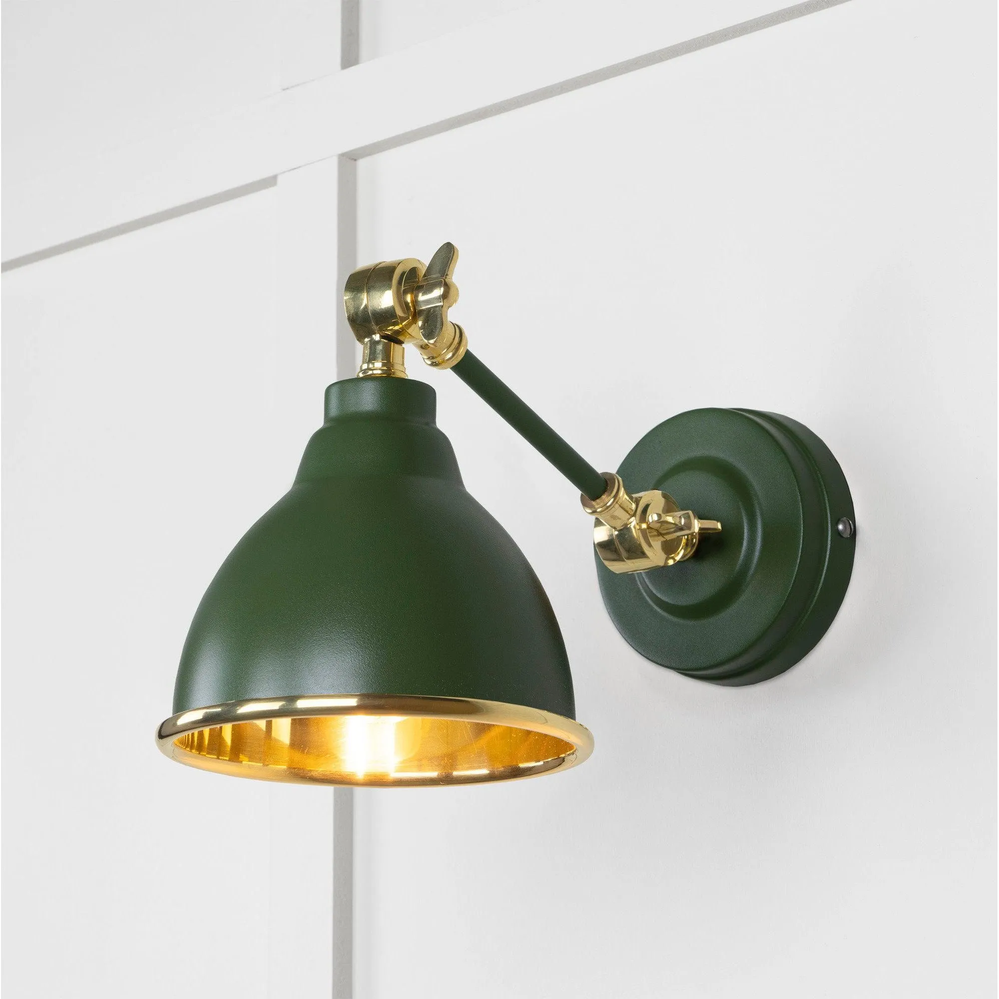 Smooth Brass Brindley Wall Light in Heath | From The Anvil