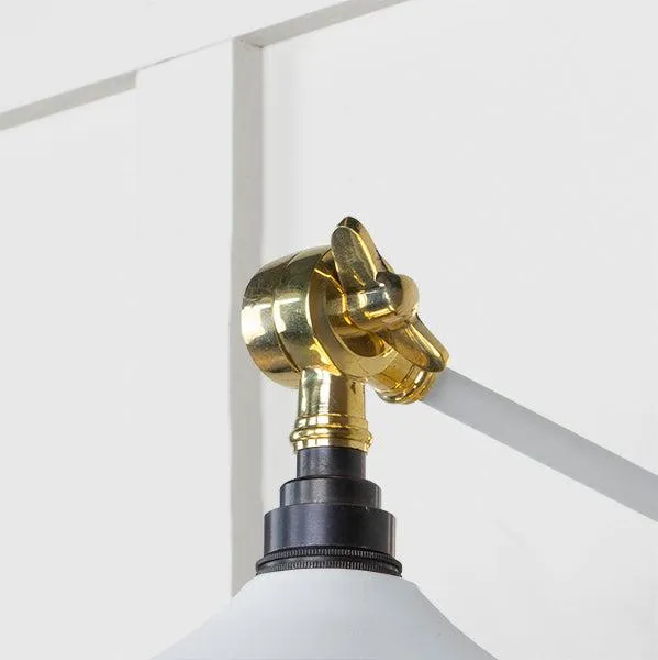 Smooth Brass Flora Wall Light in Flock | From The Anvil